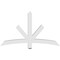 Ekena Millwork Alberta Architectural Grade PVC Gable Bracket, 60"W x 35"H x 4"D x 4"F, 14/12 Pitch GBP060X35X0404ALB00 - alternate 2